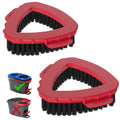2 Pack Scrub Brush Head Replacements Compatible with O-Cedar RinseClean 2-Tank Spin Mop System, Triangular Stiff Bristle Scrubber Attachment for