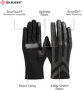 isotoner Men’s Spandex Touchscreen Cold Weather Gloves Medium Smartdri Charcoal