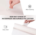 Leather Desk Pad Protector,Non-Slip Desk Pad(Black, 23.6" x 13.7") Black 23.6" x 13.7"