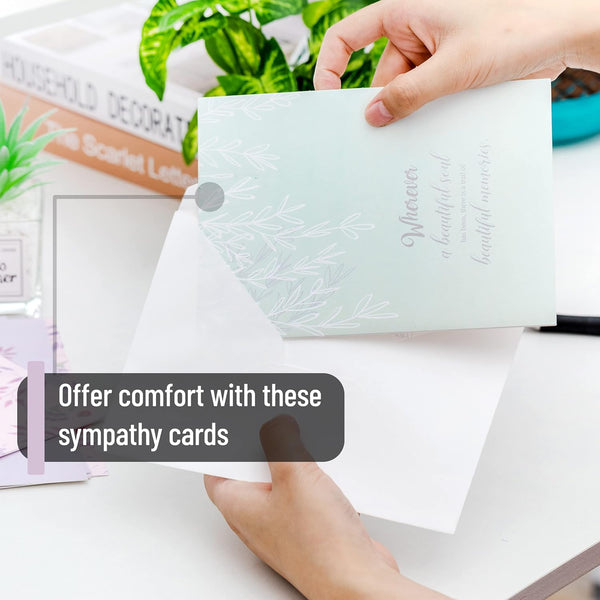 Mr. Pen Sympathy Cards Assortment, 15 Count, 7 x 10 Inches | Includes Envelopes Colorful