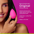 Beautyblender Original Pink Makeup Sponge | Super-Soft Blending Foam for Foundations, Powders and Creams | Reusable & Washable, Vegan &
