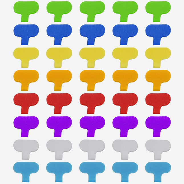 AIEX 40Pcs Cord Labels Multi-Color Write on Wire Labels Cord Tags and Wire Tags for Cable Wire Management and Identifica