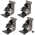 MANCHAP 4 PCS Self Locking Folding Hinge, 0-90-180 Degree Foldable Leg Hinge Support Bracket with Screws for Table Leg, Workbench, Black