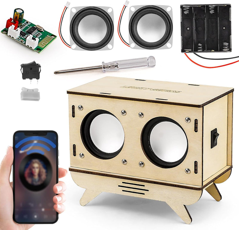STEM Projects for Kids & Adults, Bluetooth Speaker Toy Set, DIY Science Experiment Electronics Kit, Beginner'S Starter Set, Idea Gifts for Teenage