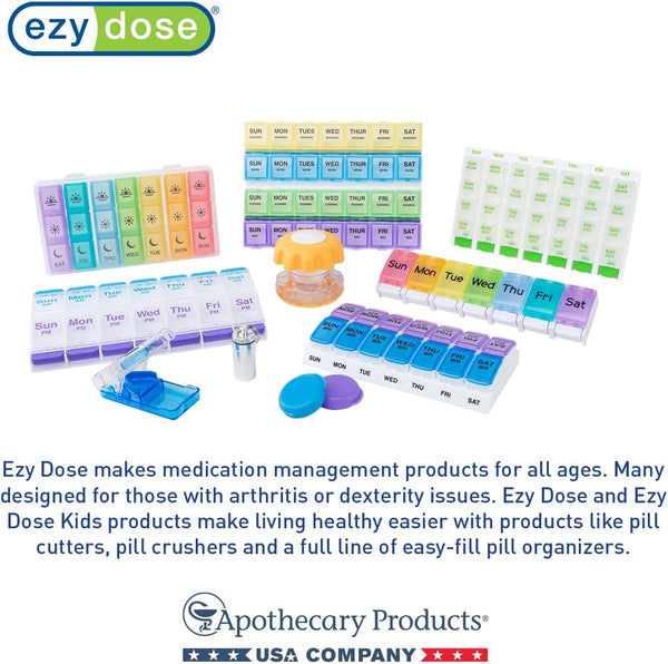 EZY DOSE Crush Pill, Vitamins, Tablets, Crusher and Grinder with Storage Compartment, Kids, Pets, Elderly, Effortlessly Crushes Medications into