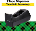 Scotch Desktop Tape Dispenser, Black, 2.7 in. x 2.7 in. x 6.4 in., 1 Tape Dispenser, Polystyrene (PS) 1-Pack