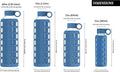 Purifyou Premium 40/32 / 22/12 Oz Glass Water Bottles with Times to Drink and Volume, Silicone Sleeve & Stainless Steel Lid Insert, Reusable for