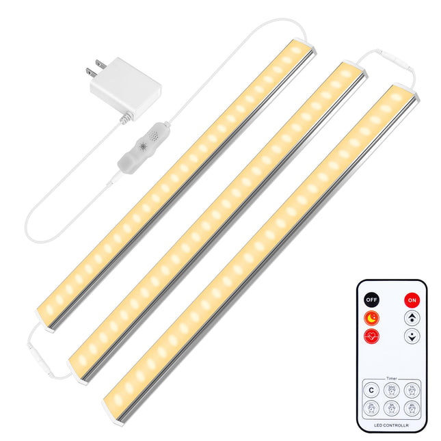 Maylit under Cabinet Lights Plug In, 3 Pcs 12 Inch Ultra Thin under Cabinet Ligh