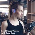 Wireless Earbuds Bluetooth Headphones 96H Playtime LED Display Waterproof Built in Mic Deep Bass Sound Secure Over Ear buds Earhooks for iPhone