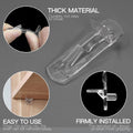 10pcs Locking Shelf Pins – 5mm Cabinet Shelf Pegs, Clear Plastic Shelf Clips for 5/8" Thick Board 10 5mm Pins, Fit 5/8" Thick Boards