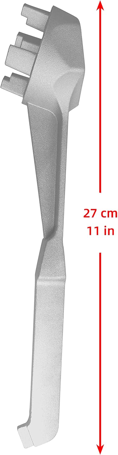 Aluminum Bung Wrench, 55 Gallon Drum Wrench, Barrel Wrench for Opening 10 15 20 30 50 55 Gallon Drums, Fits 2 Inch and 3/4 Inch Bung Caps 1 Silver
