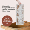 20 Pack Disposable Mopping Pads Refills Compatible with Swiffer PowerMop Wood Mop for Swiffer Wood Floor Cleaning Spray Clean Pads Replacement Brown