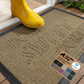 GORILLA GRIP 100% Waterproof All-Season WeatherMAX Doormat, US Designed Natural Rubber, Stain and Fade Resistant, Low Profile Indoor Outdoor Door