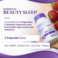 Doctor'S Best Womens Beauty Sleep with Magnesium, Theanine, Melatonin, Sleep & Relaxation Support, Non-Gmo, Gluten Free, Soy Free, Vegan 60 Veggie