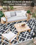 LILIOFFIC Outdoor Rug for Patio , 5'X8' Waterproof Plastic Patio Mat, Reversible Camping Rugs, Rv, Porch, Deck, Camper, Balcony,