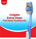 Colgate Extra Clean Toothbrush, Soft Toothbrush for Adults, 6 Count (Pack of 1) 6 Count (Pack of 1) Soft