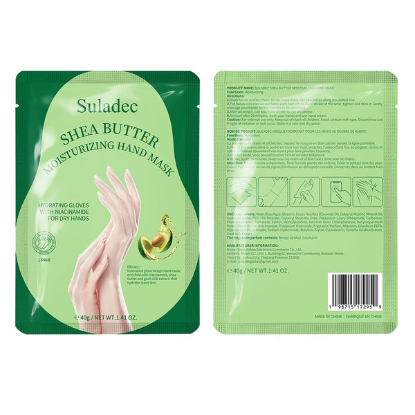 Moisturizing Hand Mask with Shea Butter and Goat Milk, Hydrating Hand Masks for Dry Cracked Hands, Dry Skin Moisturizer for Soft and Smooth Touch