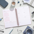 Undated Weekly and Monthly Planner Spiral Bound- Weekly Goals Notebook, To Do List, Habit Tracker Journal, Academic, Aesthetic, Stylish School or