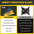 Tribe Lifting Fabric Resistance Bands for Working Out - 5 Exercise Bands Set for Legs and Glutes - Booty Bands for Women and Men - Thick Cloth