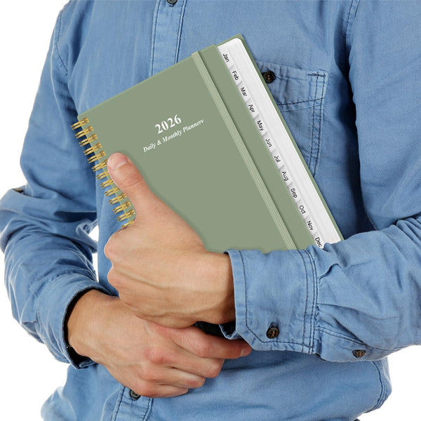 2025-2026 Daily & Monthly Planner - One Page per Day, Daily Planner 2025-2026 from Jul 2025 to Jun 2026, Planner 25-26 with 12 Monthly Tabs, 6.4