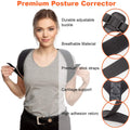Posture Corrector for Men and Women - Adjustable Upper Back Brace for Clavicle to Support Neck, Back and Shoulder, Black, 25-50 Inch (Pack of 1),