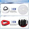 Wa.Ie Jiemimicrofiber Spin Mop Refills Head Compatible for Easywring 1-Tank System,1 Mop Scrub Brush + 1 Mop Base + 4 Pack Cleaning Floor Mop Head
