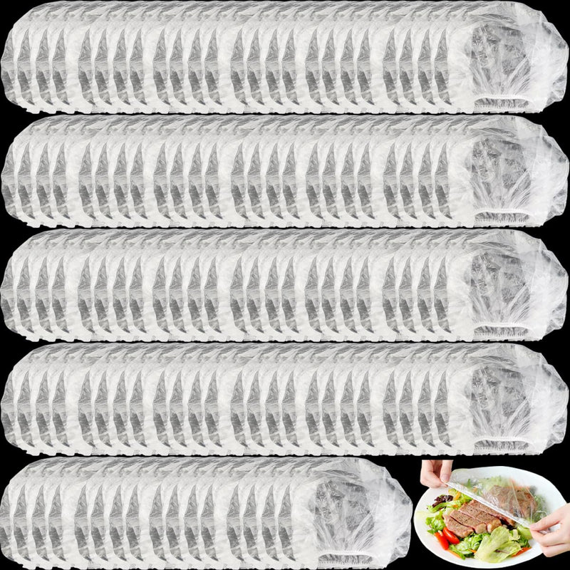 GXXMEI 300PCS Fresh Keeping Bags Food Covers Disposable Elastic Food Storage Covers, Plastic Sealing Elastic Stretch Adjustable Bowl Lids,