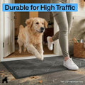 GORILLA GRIP 100% Waterproof All-Season WeatherMAX Doormat US Designed Natural Rubber, Stain Fade Resistant, Low Profile Indoor Outdoor Door Mats,