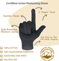 Evridwear Men Moisturizing Cotton Gloves with Touchscreen Fingertips for Eczema Beauty Cosmetic Dry Hands Sensitive Irritated Skin Therapy
