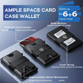 RUNBOX Slim Card Holder Wallet for Men, Minimalist RFID Blocking Wallet with Pop-Up Function, Ultra-Thin Design, Metal Business Card Cases Holds