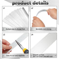 Blulu 24 Pcs 304 Stainless Steel Strips Metal Shim Stock Assortment 1" Width x 12" Length 8 Thickness Sizes Thin Metal Shims for Kitchen Trim Gap
