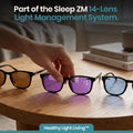 Sleep ZM Blue Light Blocking & Light Sensitivity Glasses with 14 Lens Types 1 Voyager Frame - Sleep Aid Orange Lens