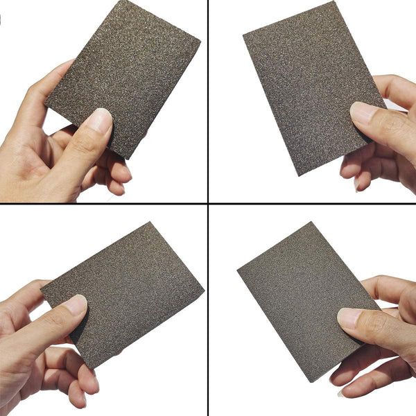 8 PCS Sanding Sponge Assortment, 2 PCS Each of 120 220 320 400 Grit -Coarse Medium Fine Hand Sanding Block Sandpaper Sponge for Metal Wood-Working