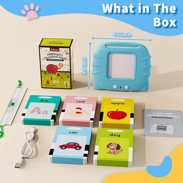 Toddler Toys Talking Flash Cards for 1 2 3 4 5 6 Year Old Boys and Girls, Autism Sensory Toys for Autistic Children, Learning Educational