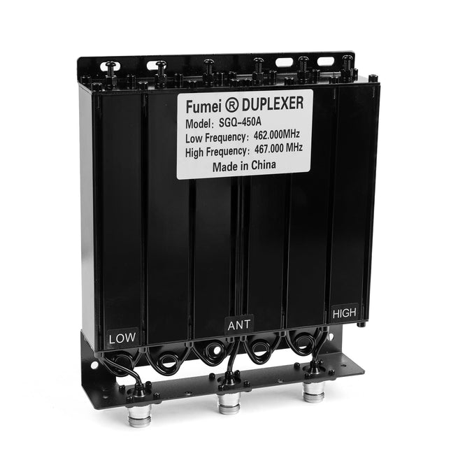 Fumei UHF 400-470Mhz 50W Duplexer for Radio Repeater with Preset Low Frequency 462Mhz & High Frequency 467Mhz & N Female