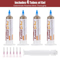 Indoor & Outdoor Cockroach Gel Bait - 4 Tubes, Ready-to-Use Cockroach Control