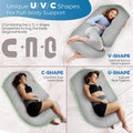 PILLANI Cooling Pregnancy Pillows for Sleeping – 57-Inch Maternity Pillow for Pregnant Women with Removable Washable Cover – Support for Back,