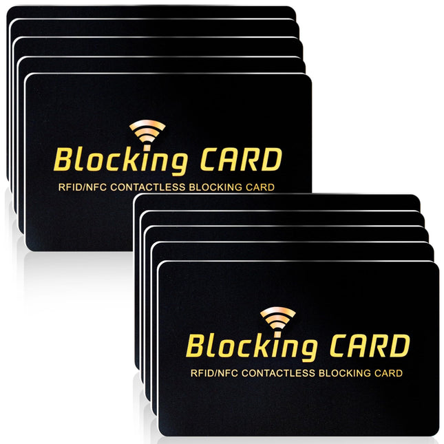 RFID Blocking Card 10 Pack,One Card Protects Entire Wallet,Rfid/Nfc Contactless 
