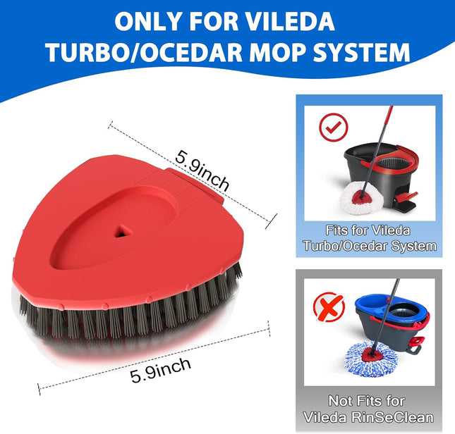 Upgraded Spin Mop Replacement Scrub Brush Heads Compatible with Ocedar EasyWring