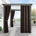 RYB HOME Indoor Outdoor Curtain - Porch Curtains Outdoor Patio Sunlight Block Window Curtain Grommet Waterproof Cabana Cabin Drape Privacy Panel,