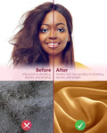 HFRHTGY Adjustable Silk Satin Hair Bonnet for Sleeping, Double Layer Hair Wrap Sleep Cap Turban for Women Men, Curly Straight Braid Unisex (Golden