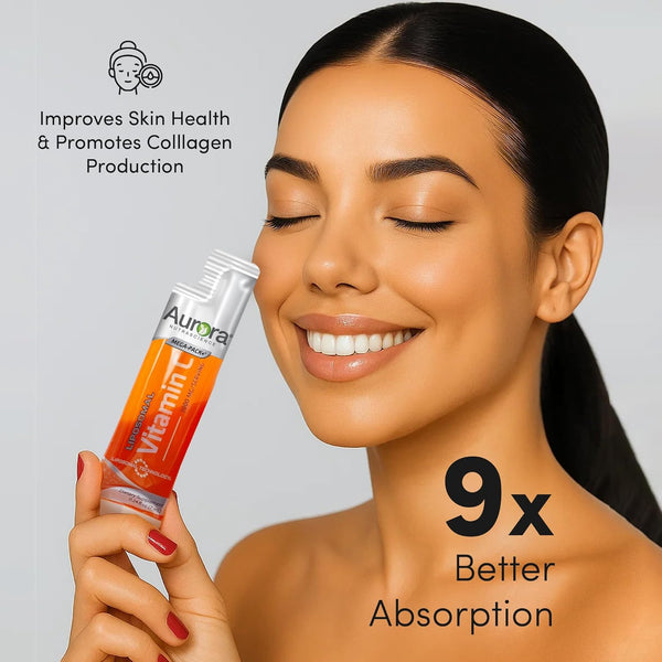 Aurora Nutrascience Mega-Pack Liposomal Vitamin C, Immune Support, 3,000 Mg per Serving, Vegan, Gluten Free, Non-Gmo, 32 Single Serve Packets, Orange