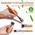 BS-MALL Makeup Brush Set 11Pcs Bamboo Synthetic Kabuki Brush Set Foundation Powder Blending Concealer Eye Shadows Blush Cosmetics Brushes with