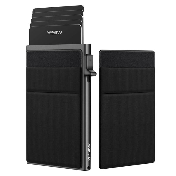 YESIIW Ultra-Slim Wallet for Men - Pop up Card Holder Mens Wallet with RFID Protection Minimalist Metal Wallets Billeteras De Hombres Gifts for