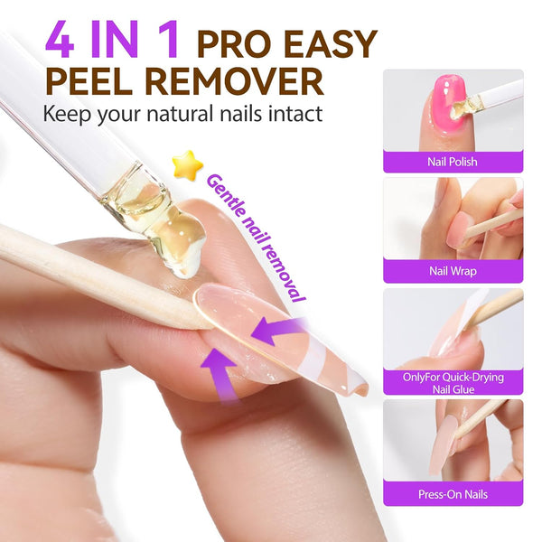 Gelike EC 6-in-1 Jelly Nail Builder Gel: Sheer Baby Pink UV Rubber Base Gel for Apex Building & Extension – Extra Strong Adhesive for Press On &