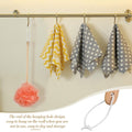 4 Pieces Loofah Back Scrubber Bath Sponge with Wooden Handle Long Handle Sponge Mesh on a Stick for Shower Exfoliating Bath Body Brush Luffa Back