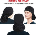 ABAMERICA Scrub Caps for Women Surgical Caps Nurse Hat Functional Ponytail Holder for Long Hair Single or Satin-Lined A- 72 Satin Lined Green