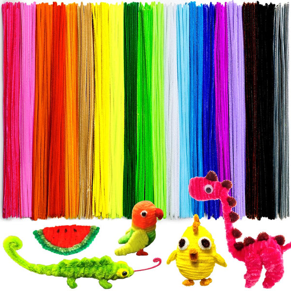GAGANIU 200pcs Pipe Cleaners, Pipe Cleaners for Crafts, Craft Supplies Multicolor Chenille Stems for Art&Craft Christmas DIY