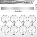 Blulu 24 Pcs 304 Stainless Steel Strips Metal Shim Stock Assortment 1" Width x 12" Length 8 Thickness Sizes Thin Metal Shims for Kitchen Trim Gap