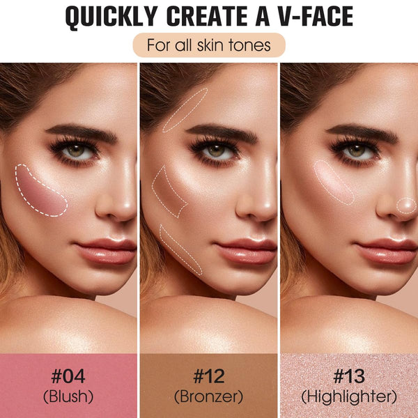 16 Colors Contour Palette Make up - Blush Highlighters Bronzer Powder All in one Makeup Palettes Contour Kit - Face Cosmetics Gifts for Women
